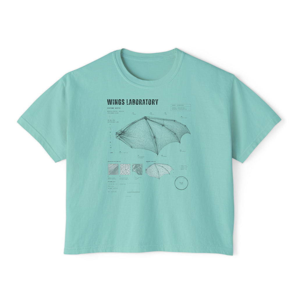Bat Wing Diagram Boxy Tee | Wings Laboratory Graphic T-Shirt