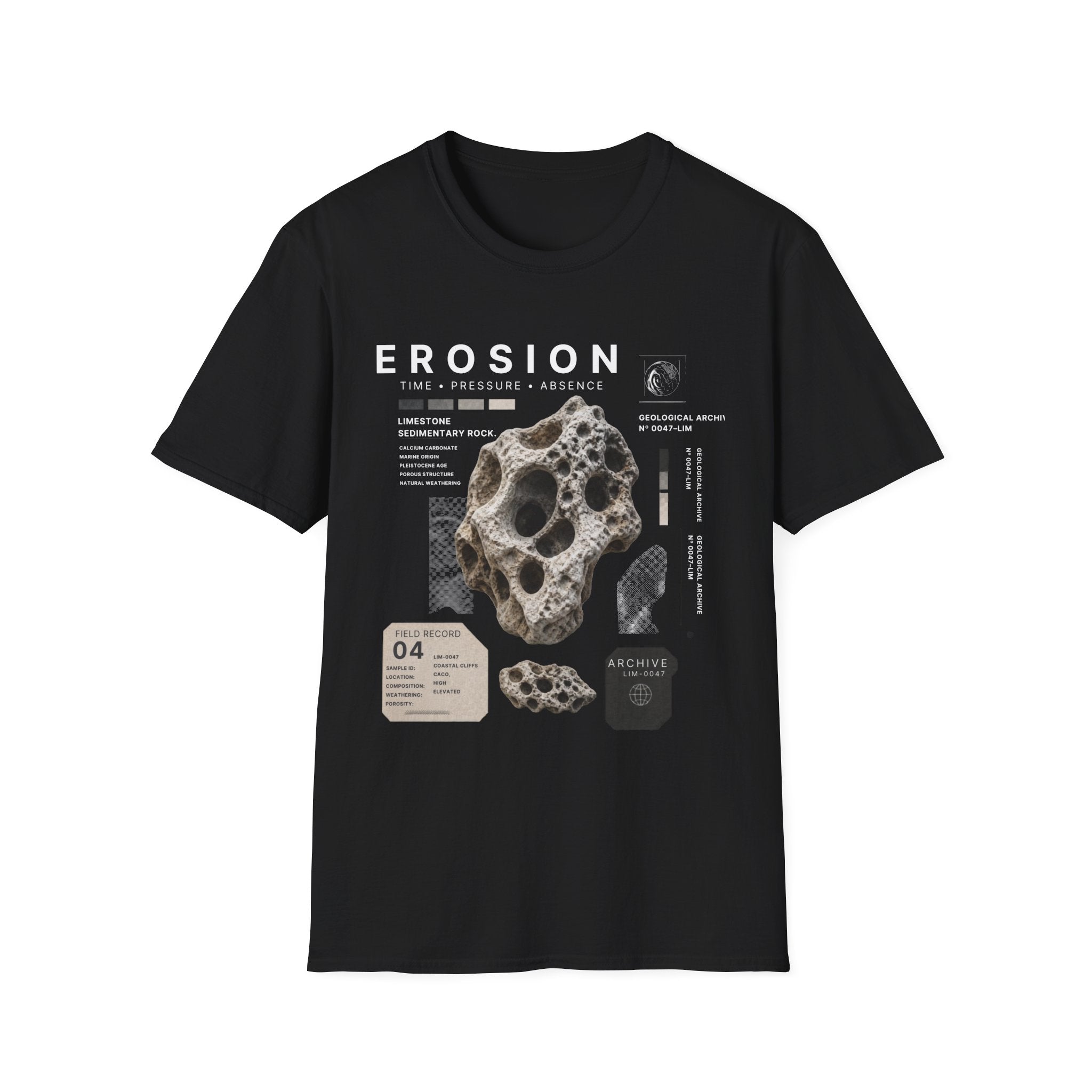 Erosion Diagram T-Shirt | Geological Rock Study Print