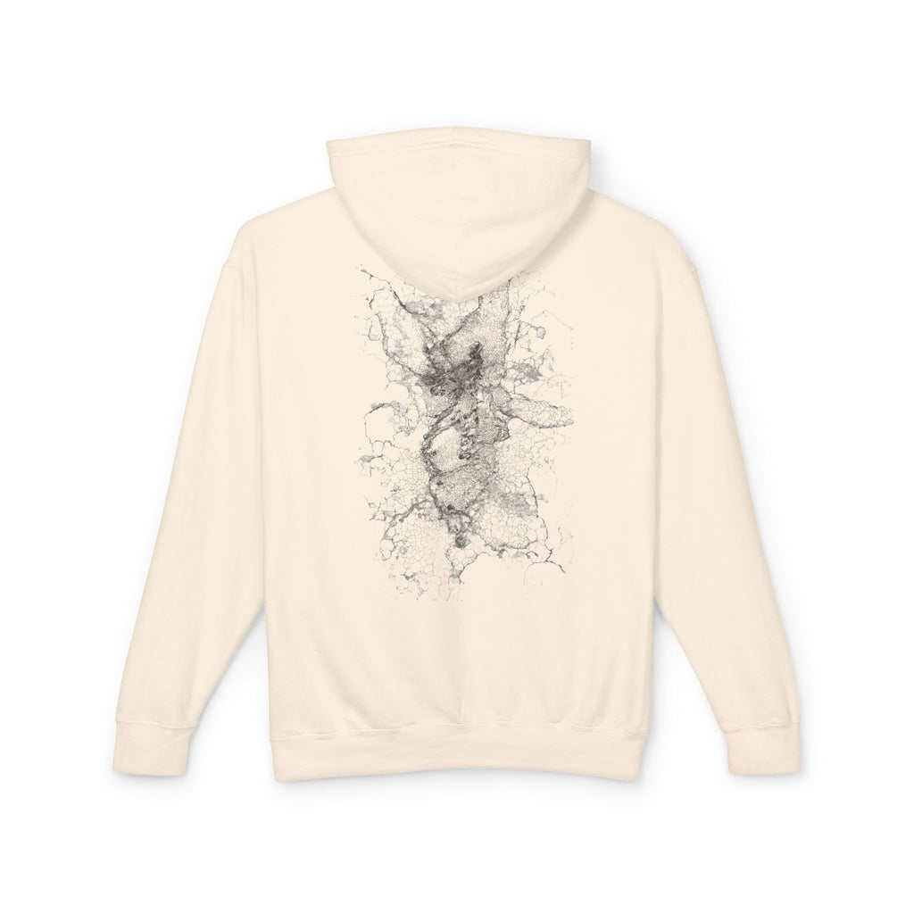Abstract Ink Splash hooded sweatshirt | monochrome splatter back print