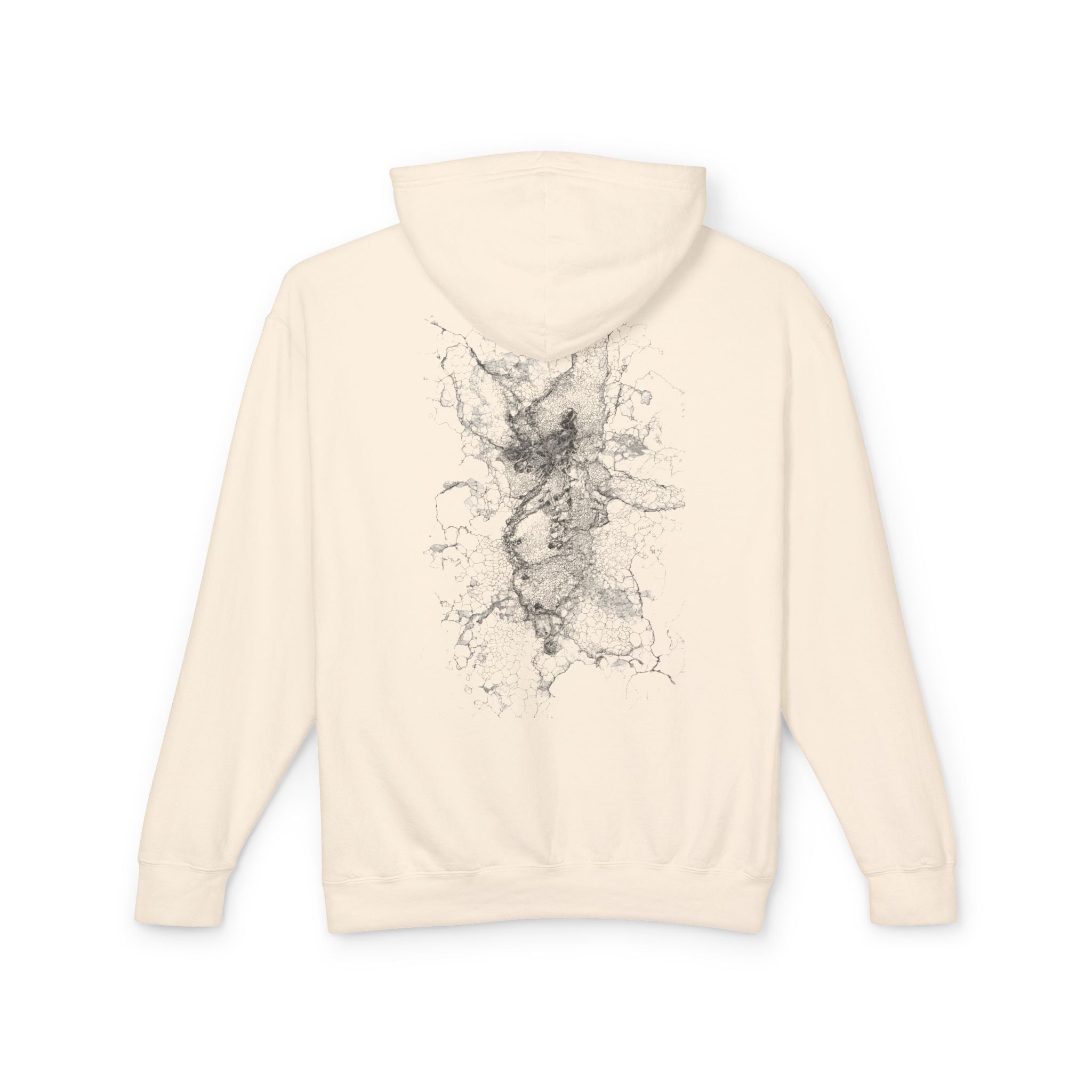 Abstract Ink Splash hooded sweatshirt | monochrome splatter back print