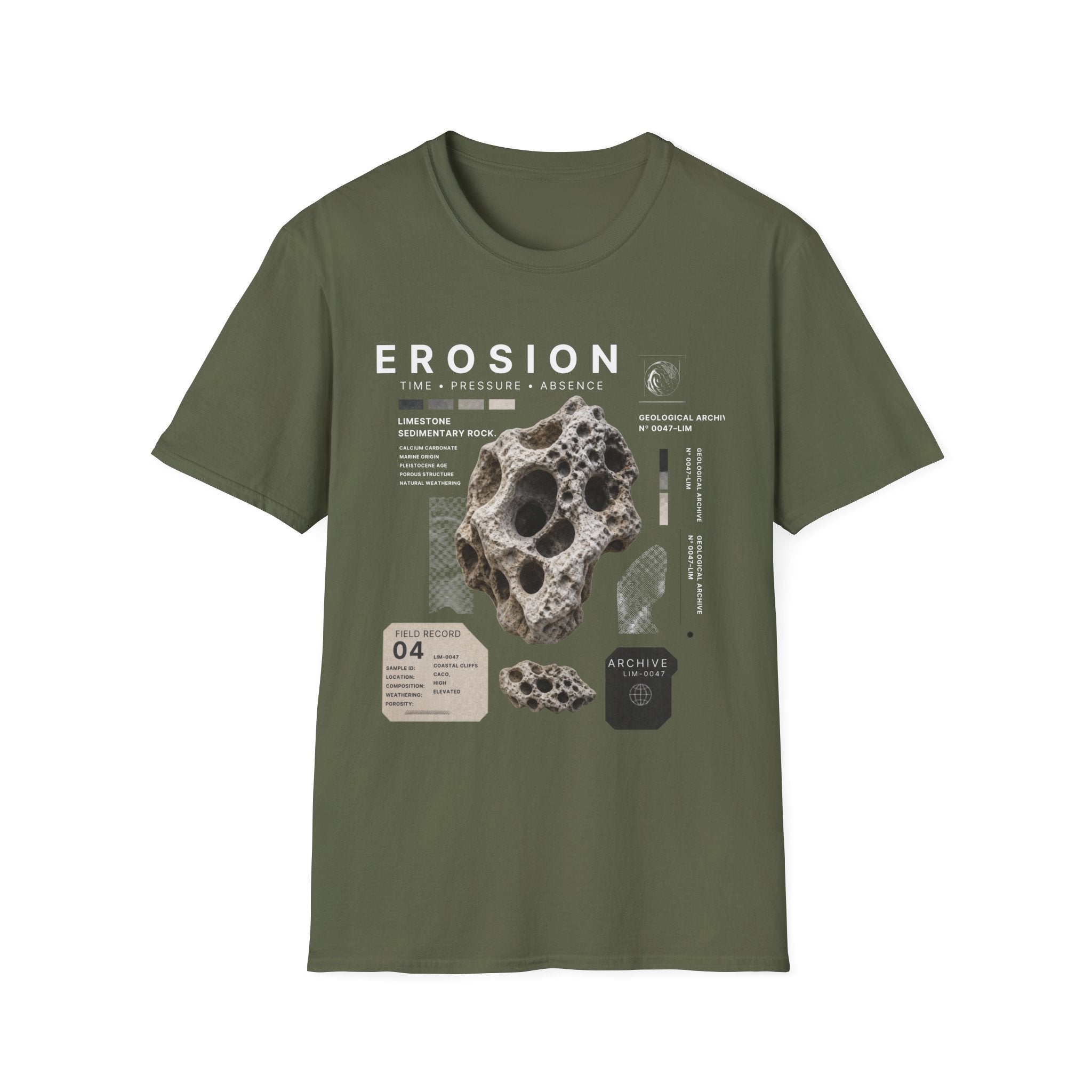 Erosion Diagram T-Shirt | Geological Rock Study Print