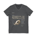 Morphological Skull Illustration Tee | Anatomical Graphic V-Neck Shirt