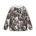 Abstract Marble Print Windbreaker Jacket – Pink & Charcoal All-Over-Print