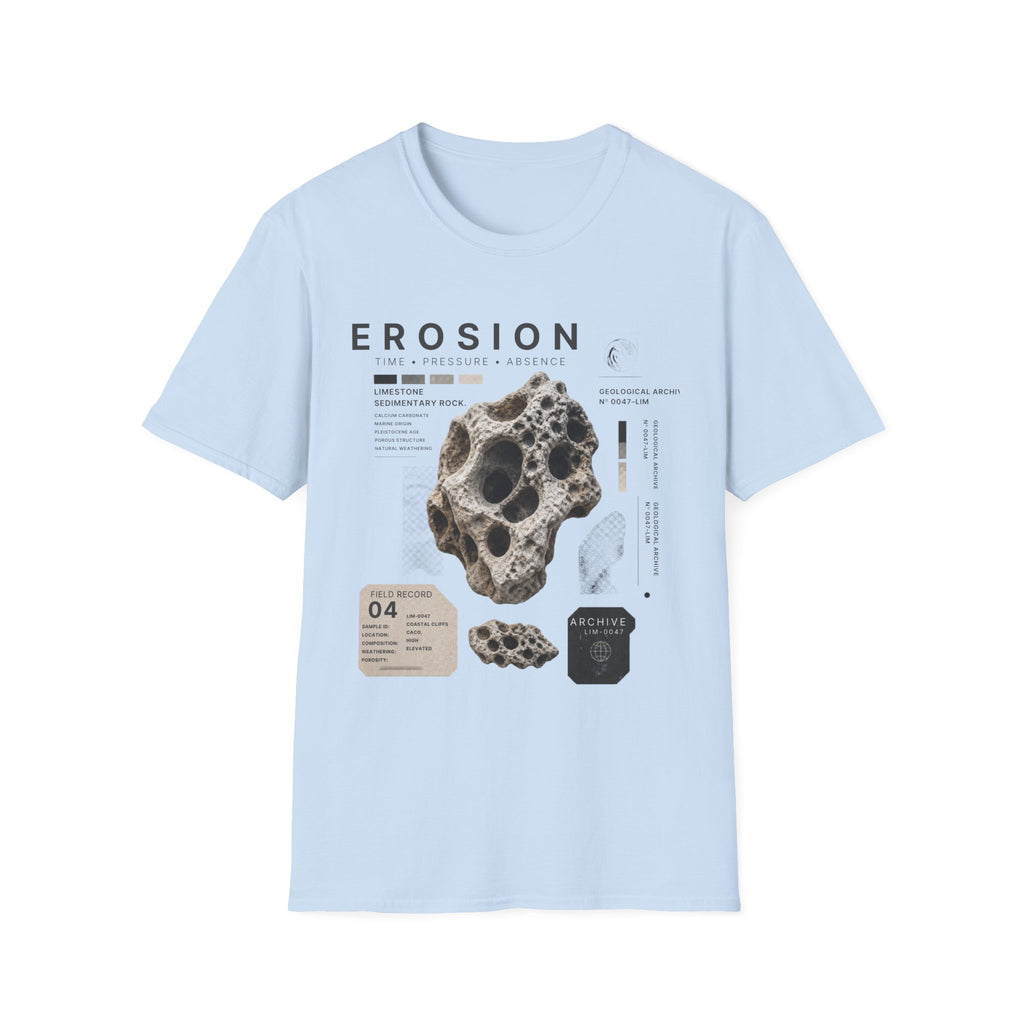Erosion Diagram T-Shirt | Geological Rock Study Print