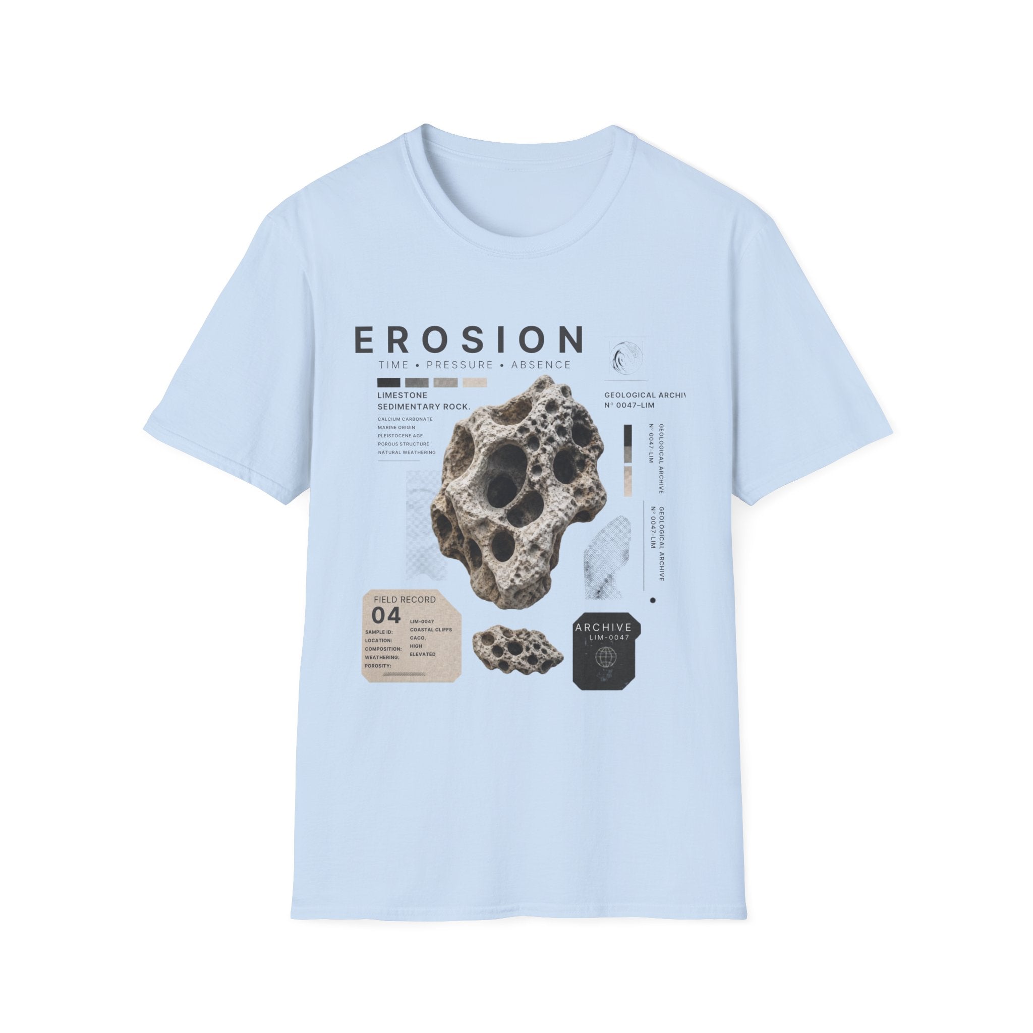 Erosion Diagram T-Shirt | Geological Rock Study Print