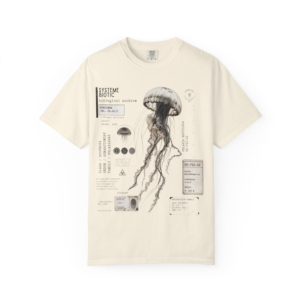 Scientific Jellyfish Illustration T-Shirt | Marine Anatomy Diagram