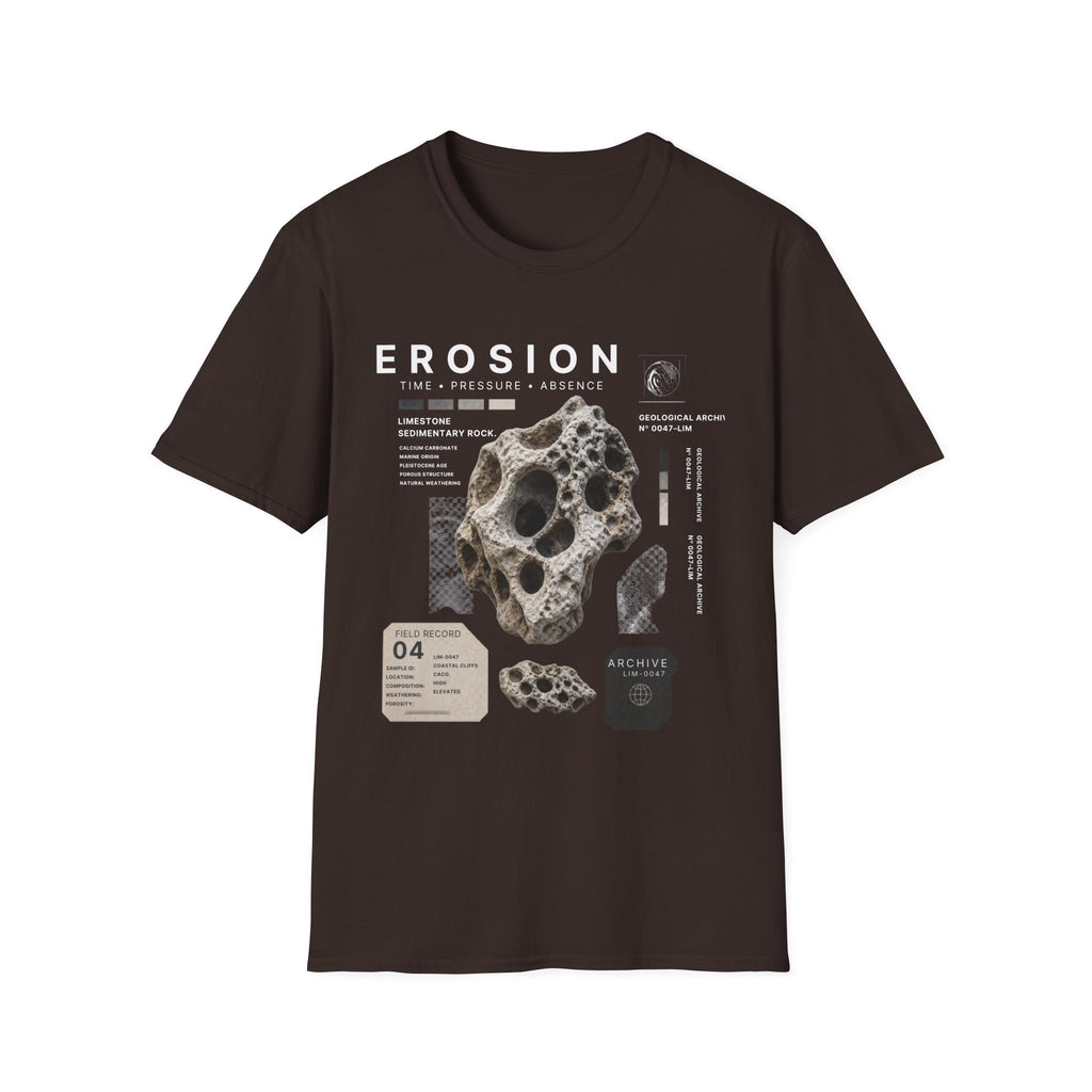 Erosion Diagram T-Shirt | Geological Rock Study Print