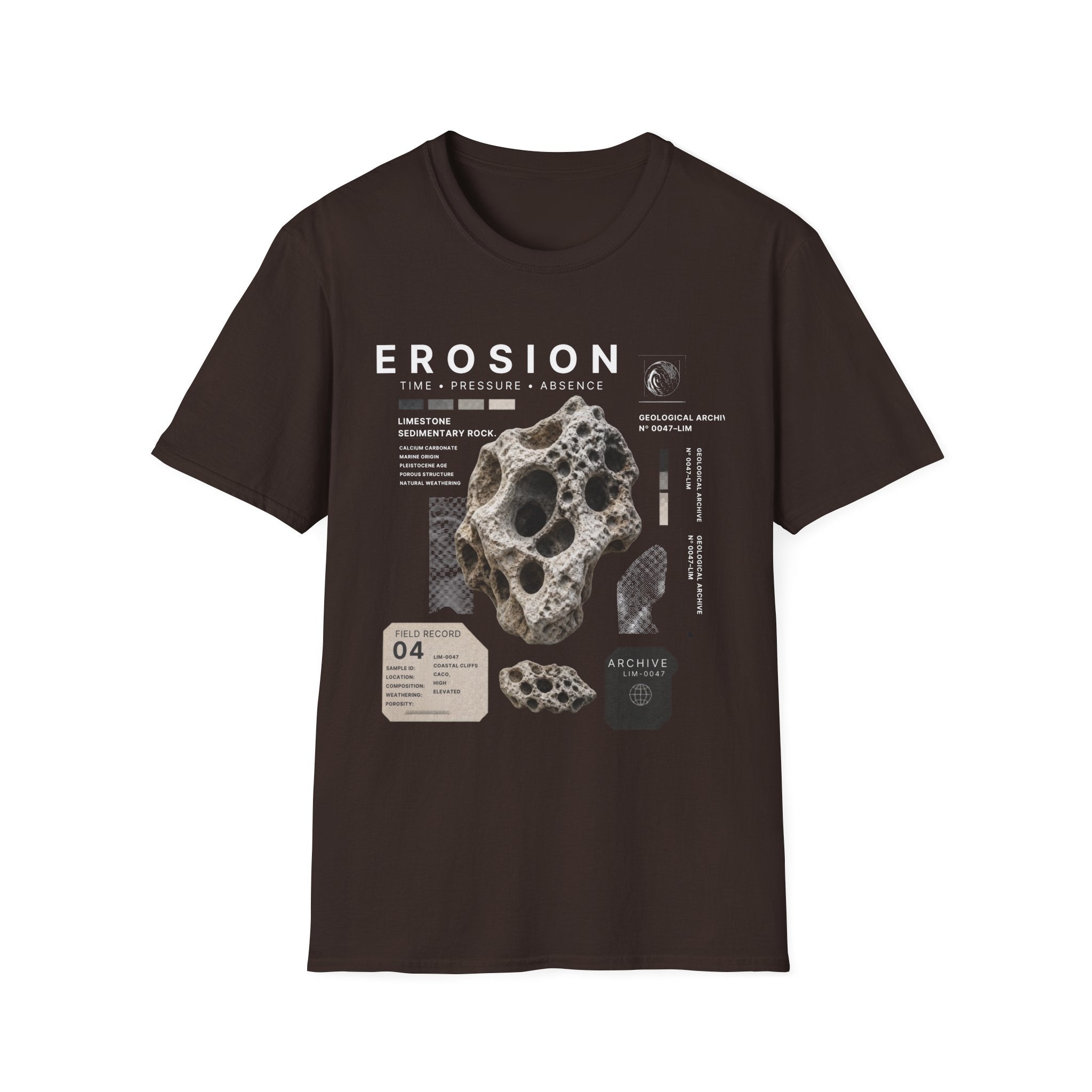 Erosion Diagram T-Shirt | Geological Rock Study Print
