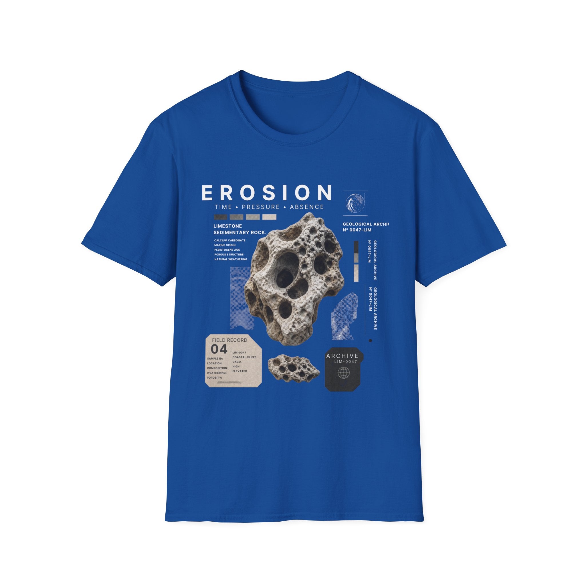Erosion Diagram T-Shirt | Geological Rock Study Print
