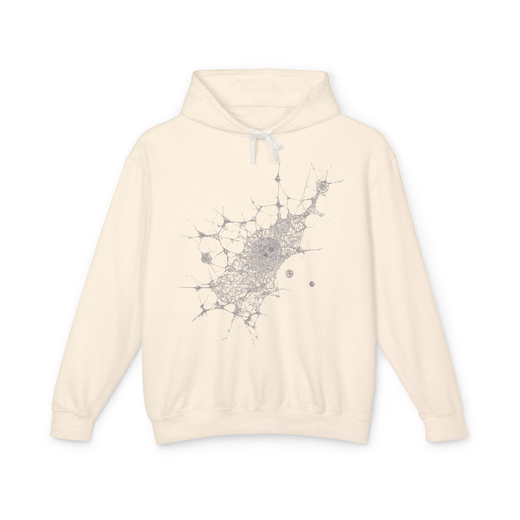 Abstract Cosmic Web Hoodie | Hand-Drawn Nebula Illustration
