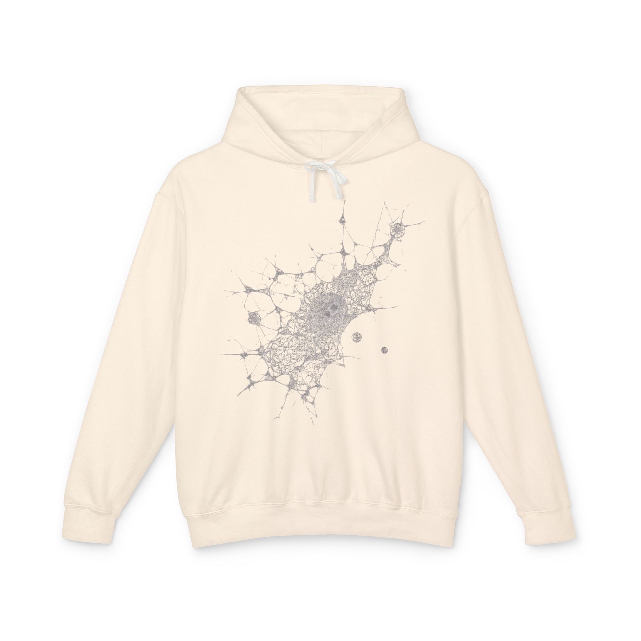 Abstract Cosmic Web Hoodie | Hand-Drawn Nebula Illustration