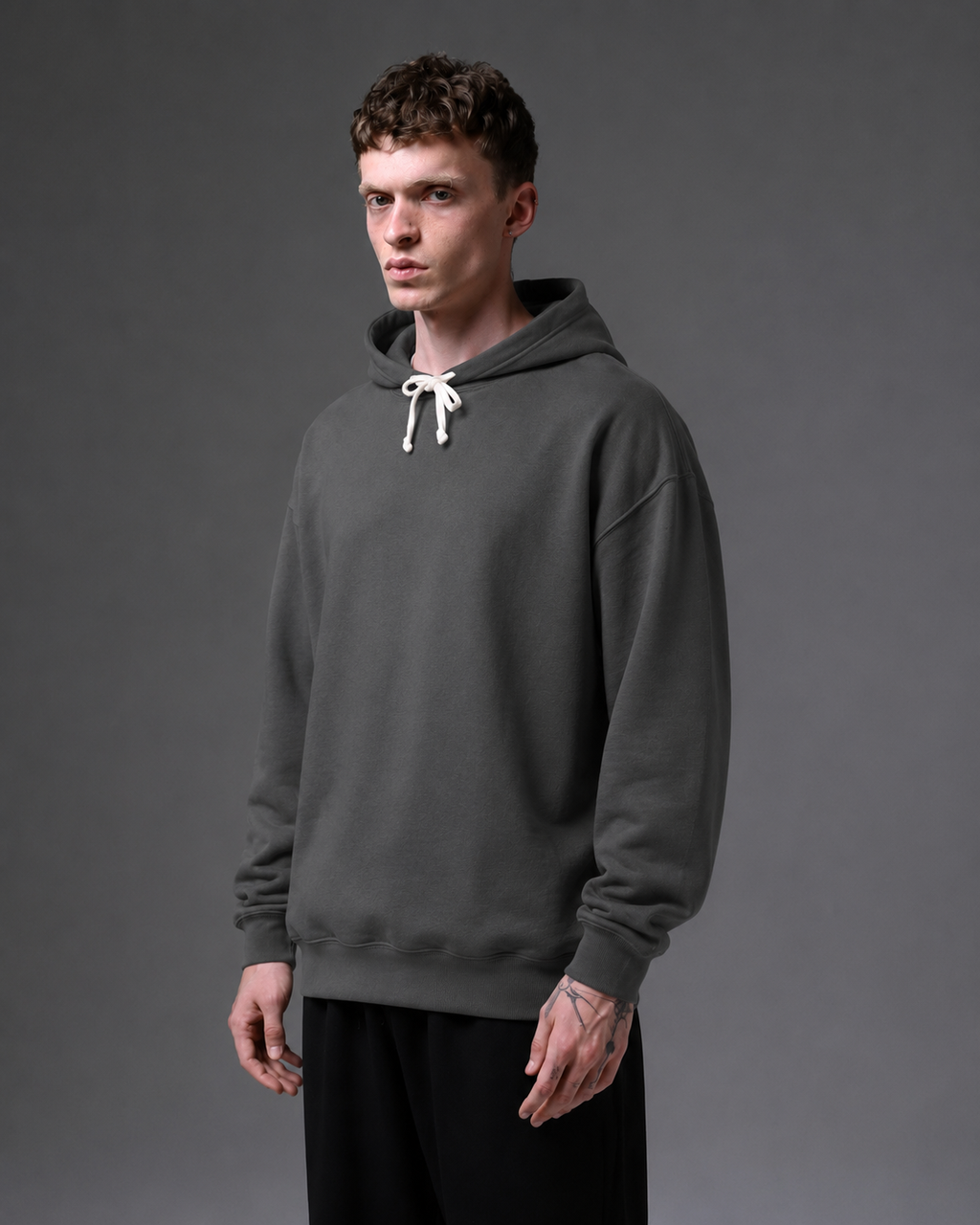 Abstract Ink Splash hooded sweatshirt | monochrome splatter back print