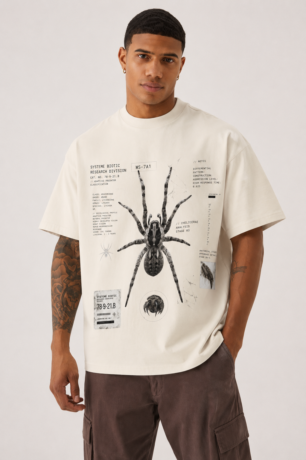 Spider Anatomy Graphic T-Shirt — Vintage Scientific Illustration Tee