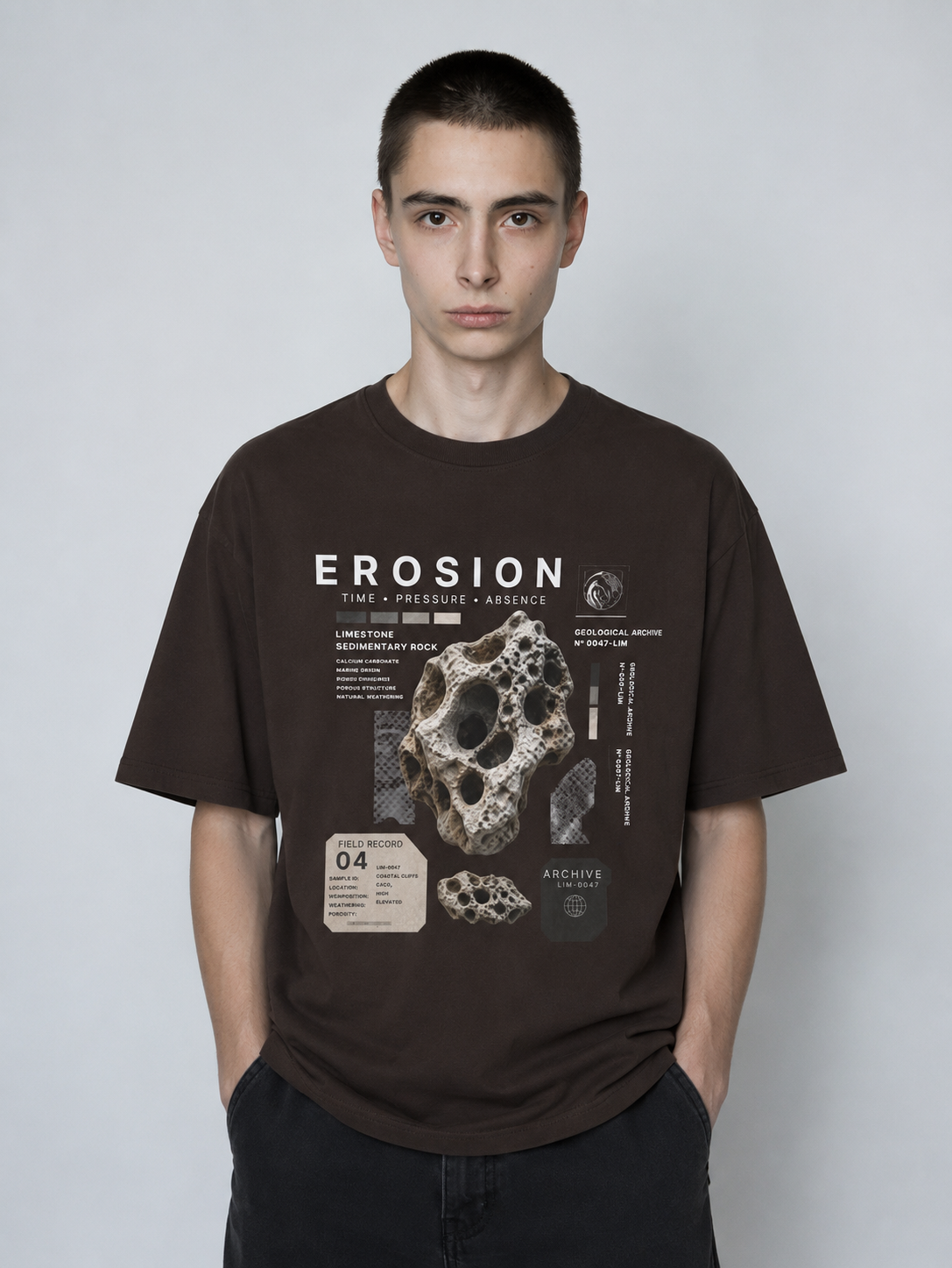 Erosion Diagram T-Shirt | Geological Rock Study Print