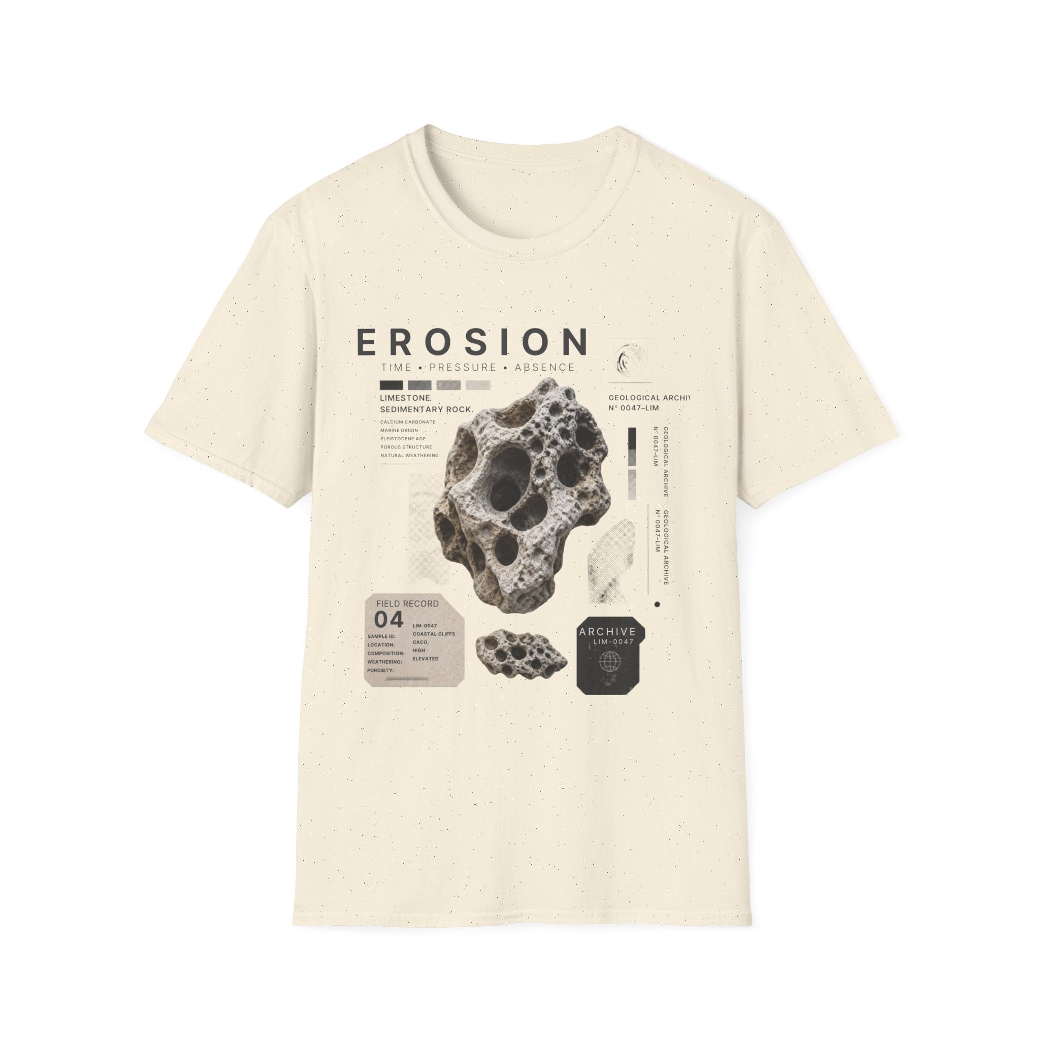 Erosion Diagram T-Shirt | Geological Rock Study Print