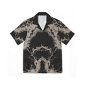 Black Marble Tie-Dye Camp Shirt — Men's Relaxed Button-Front