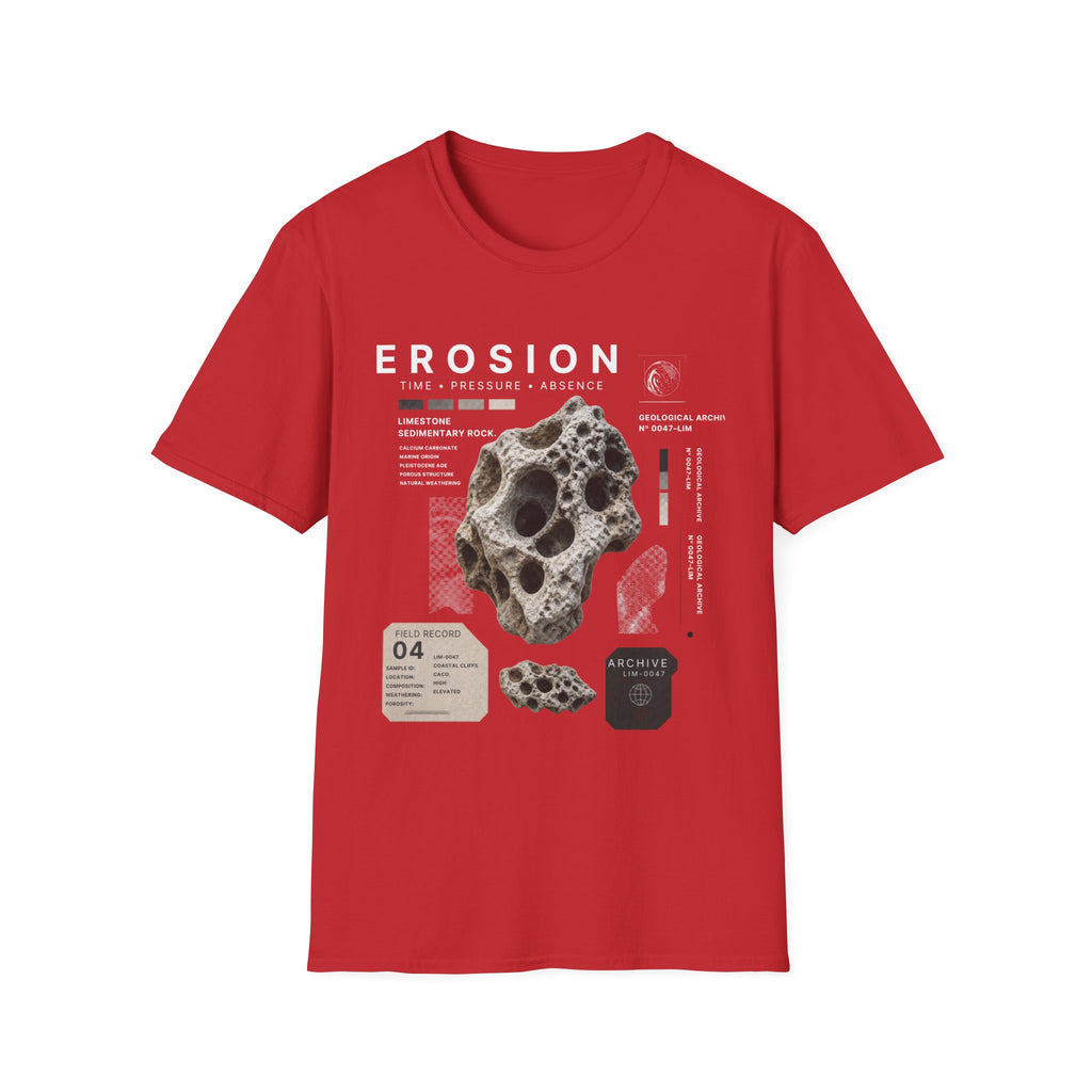 Erosion Diagram T-Shirt | Geological Rock Study Print