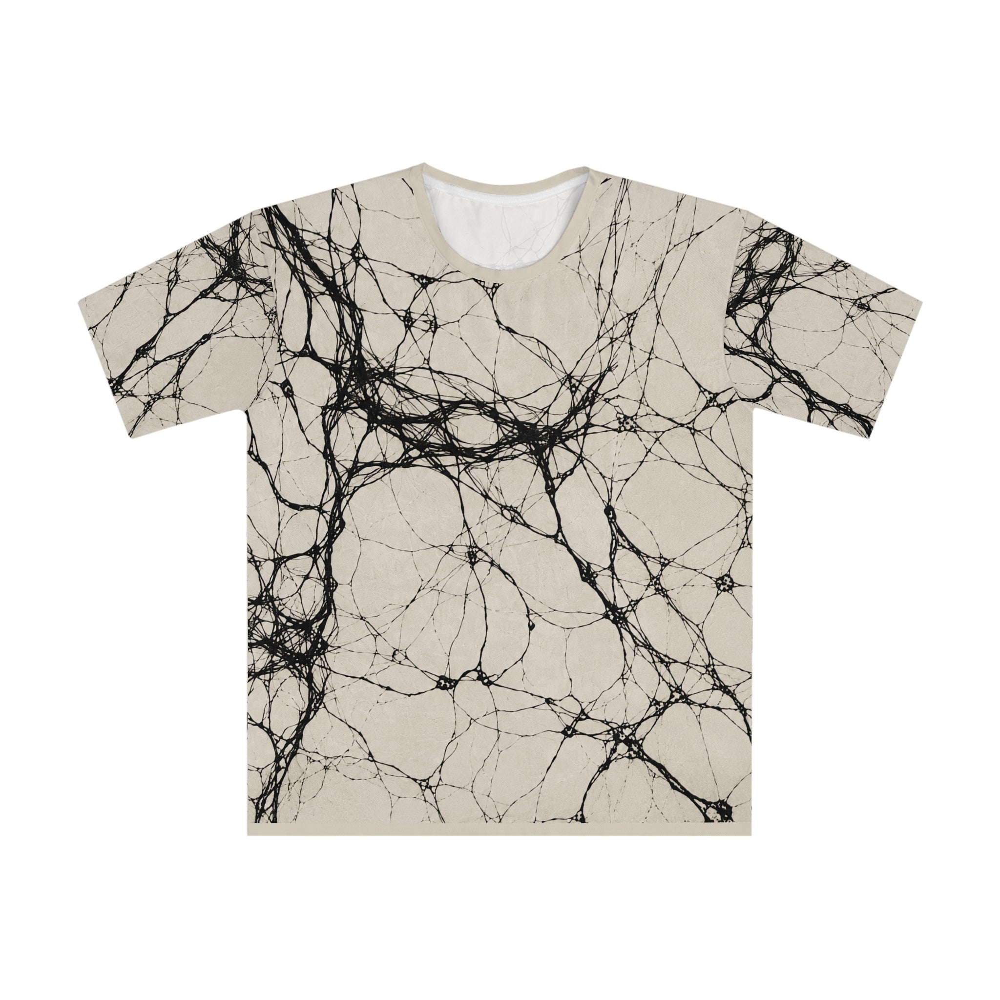 Abstract Black Web All-Over Print T-Shirt