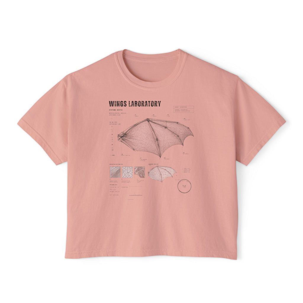 Bat Wing Diagram Boxy Tee | Wings Laboratory Graphic T-Shirt