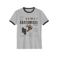 Anatomical Skull Diagram T-Shirt | Vintage Medical Illustration, Ringer Tee