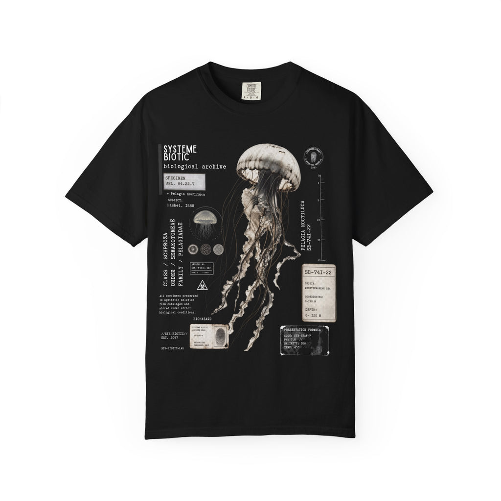 Scientific Jellyfish Illustration T-Shirt | Marine Anatomy Diagram