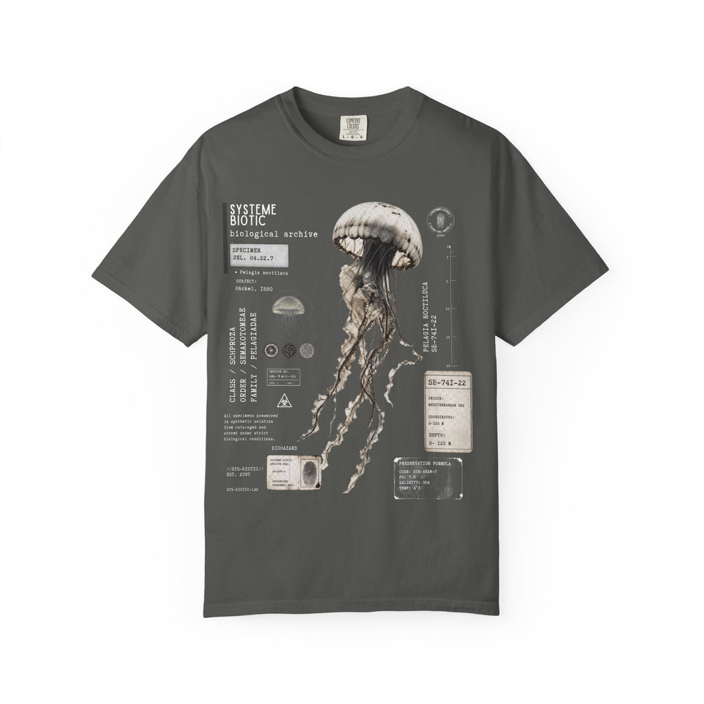 Scientific Jellyfish Illustration T-Shirt | Marine Anatomy Diagram