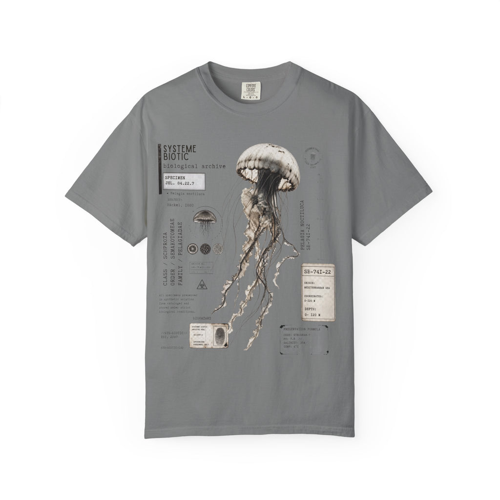Scientific Jellyfish Illustration T-Shirt | Marine Anatomy Diagram