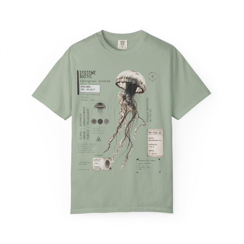 Scientific Jellyfish Illustration T-Shirt | Marine Anatomy Diagram