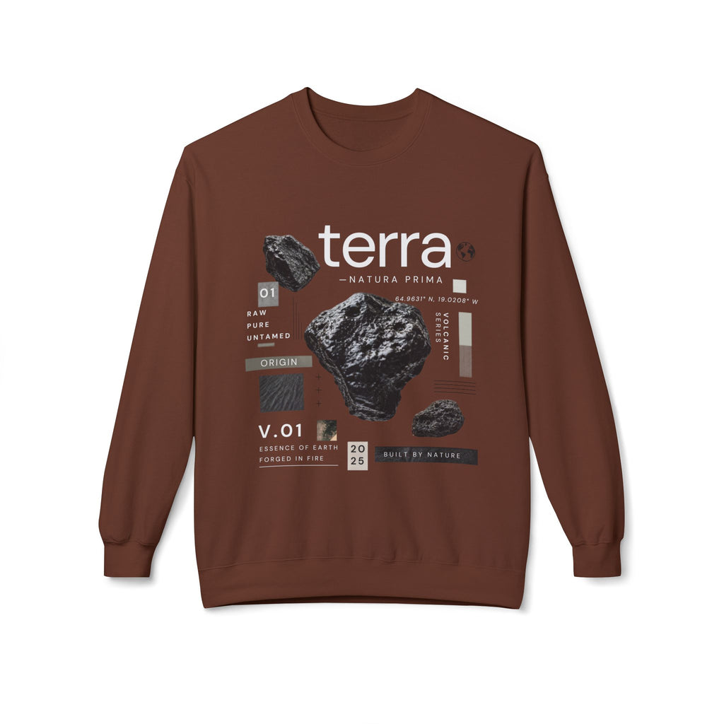 Terra Graphic Crewneck Sweatshirt — Geology Rock Print