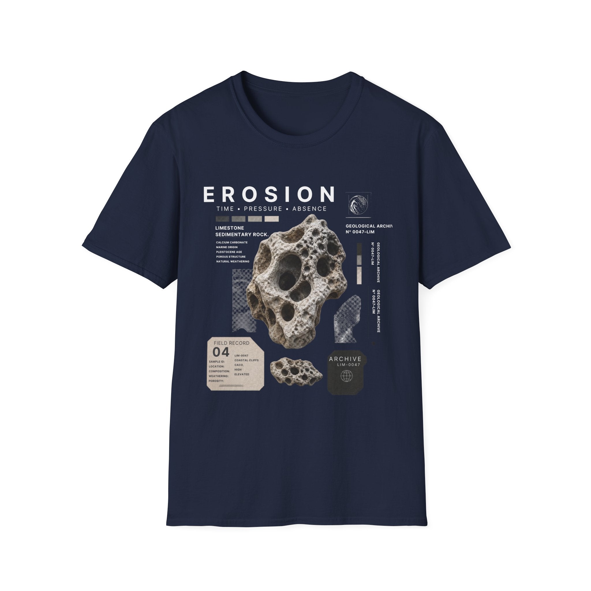 Erosion Diagram T-Shirt | Geological Rock Study Print