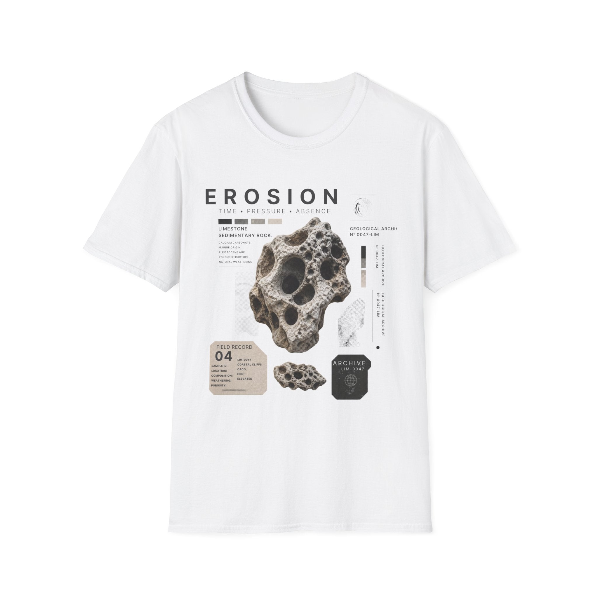 Erosion Diagram T-Shirt | Geological Rock Study Print