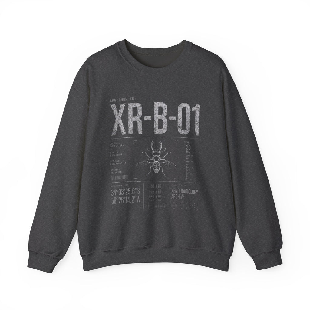 XR-B-01 Insect Specimen Diagram Sweatshirt | Entomology Illustration