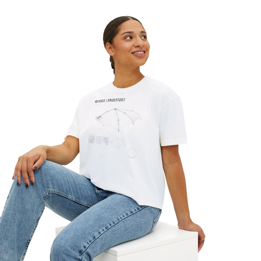 Bat Wing Diagram Boxy Tee | Wings Laboratory Graphic T-Shirt