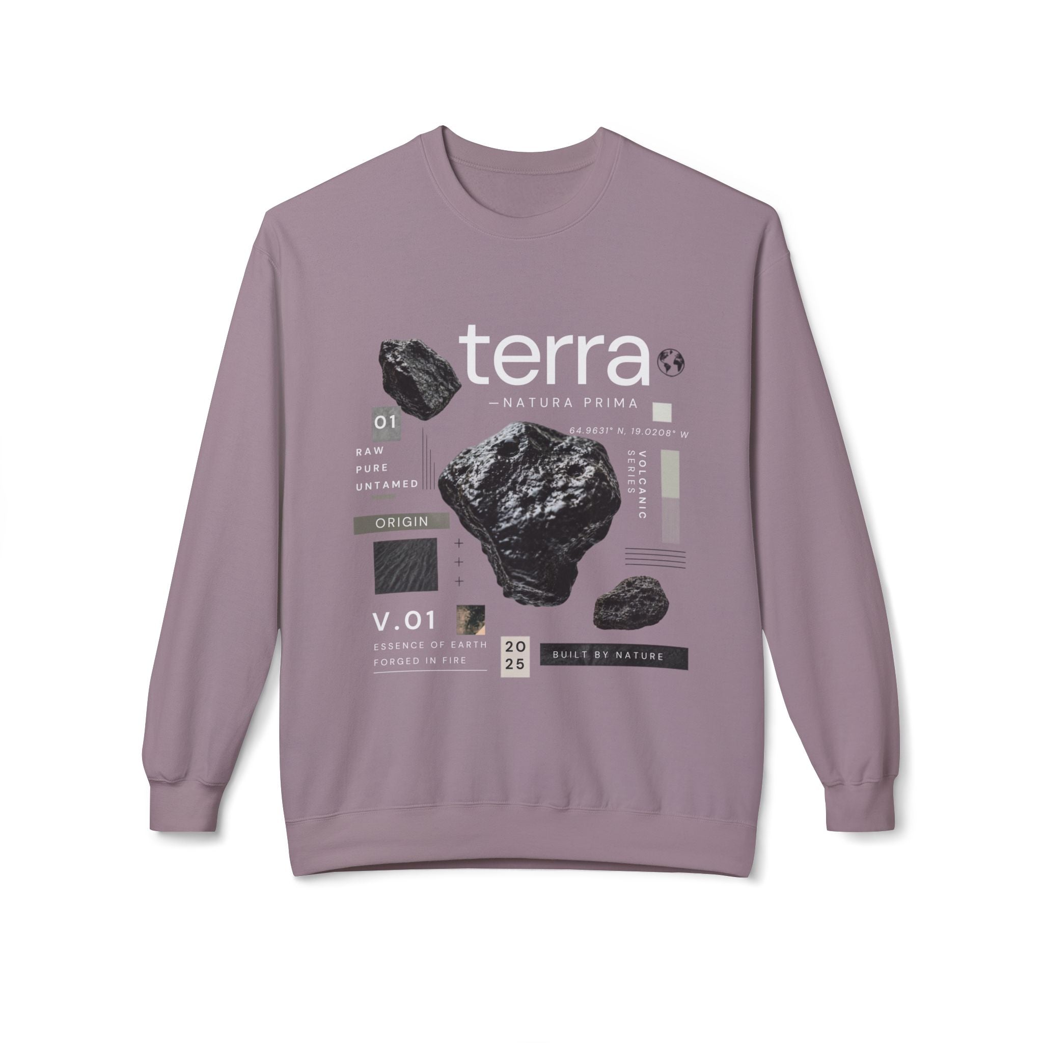 Terra Graphic Crewneck Sweatshirt — Geology Rock Print