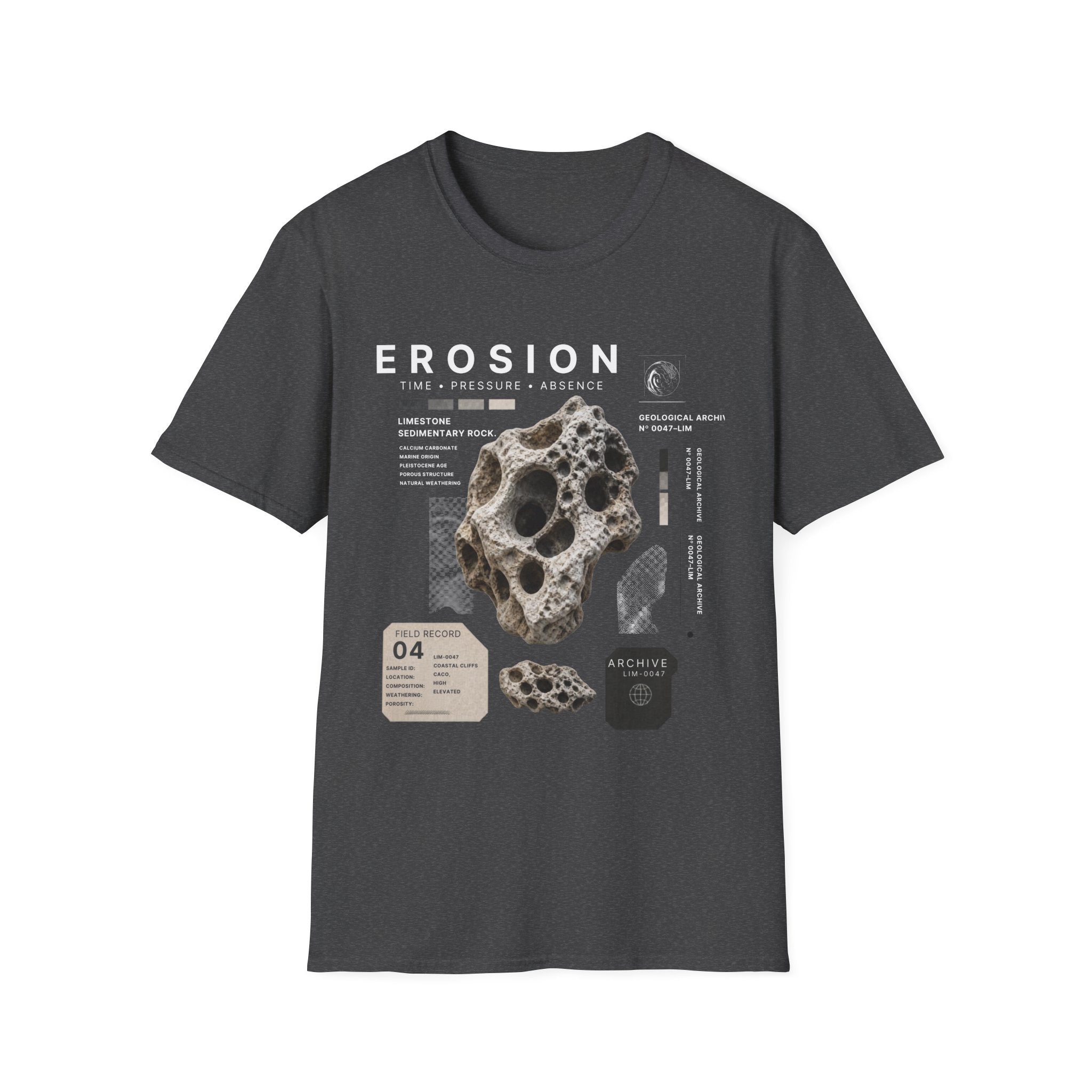 Erosion Diagram T-Shirt | Geological Rock Study Print